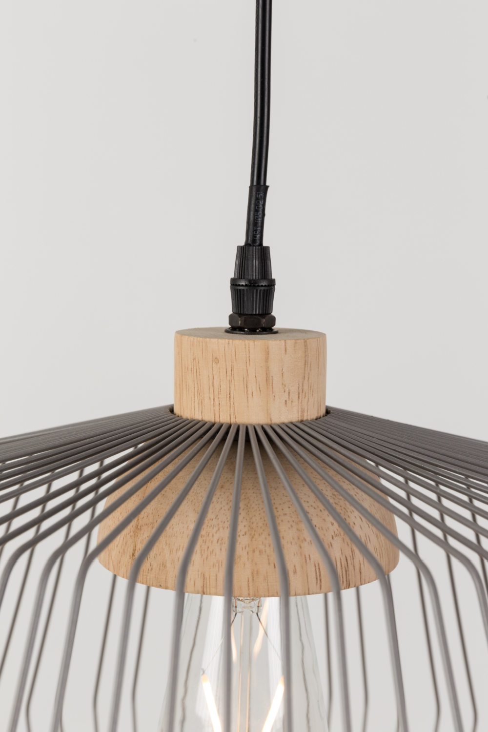 Gray Wide Cage Pendant Lamp | Zuiver Birdy | DutchFurniture.com