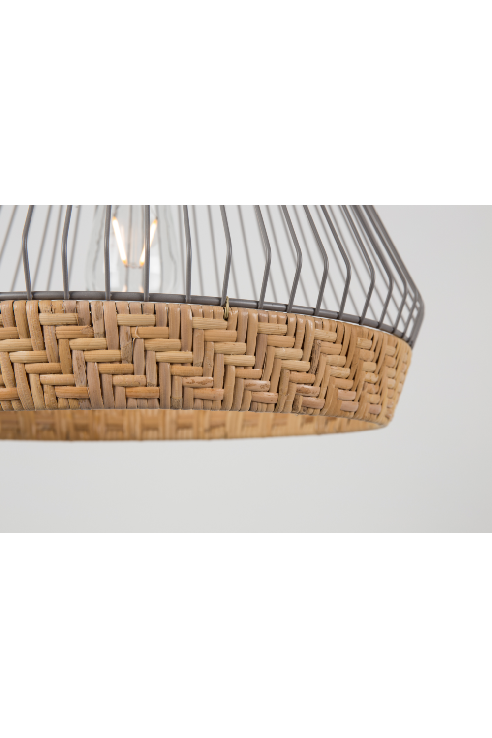 Gray Wide Cage Pendant Lamp | Zuiver Birdy | DutchFurniture.com