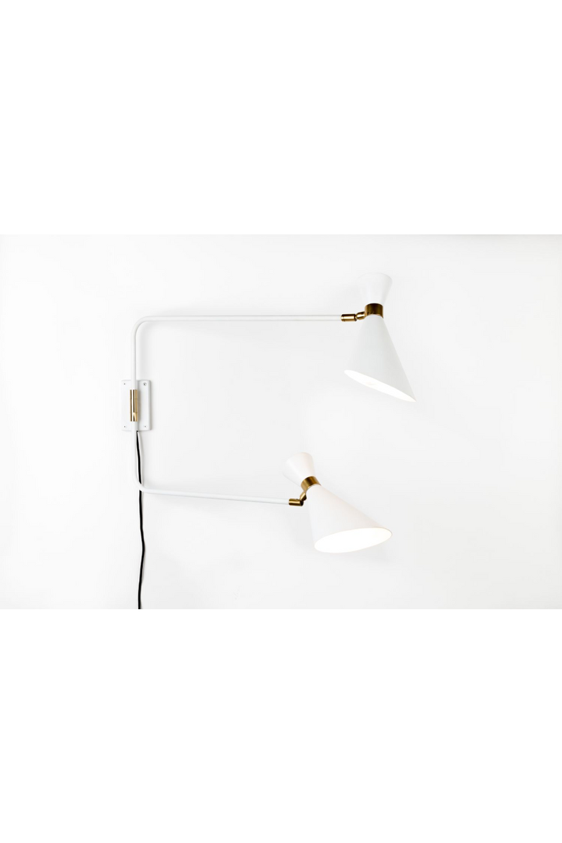 White Double Headed Wall Lamp | Zuiver Shady | OROA TRADE