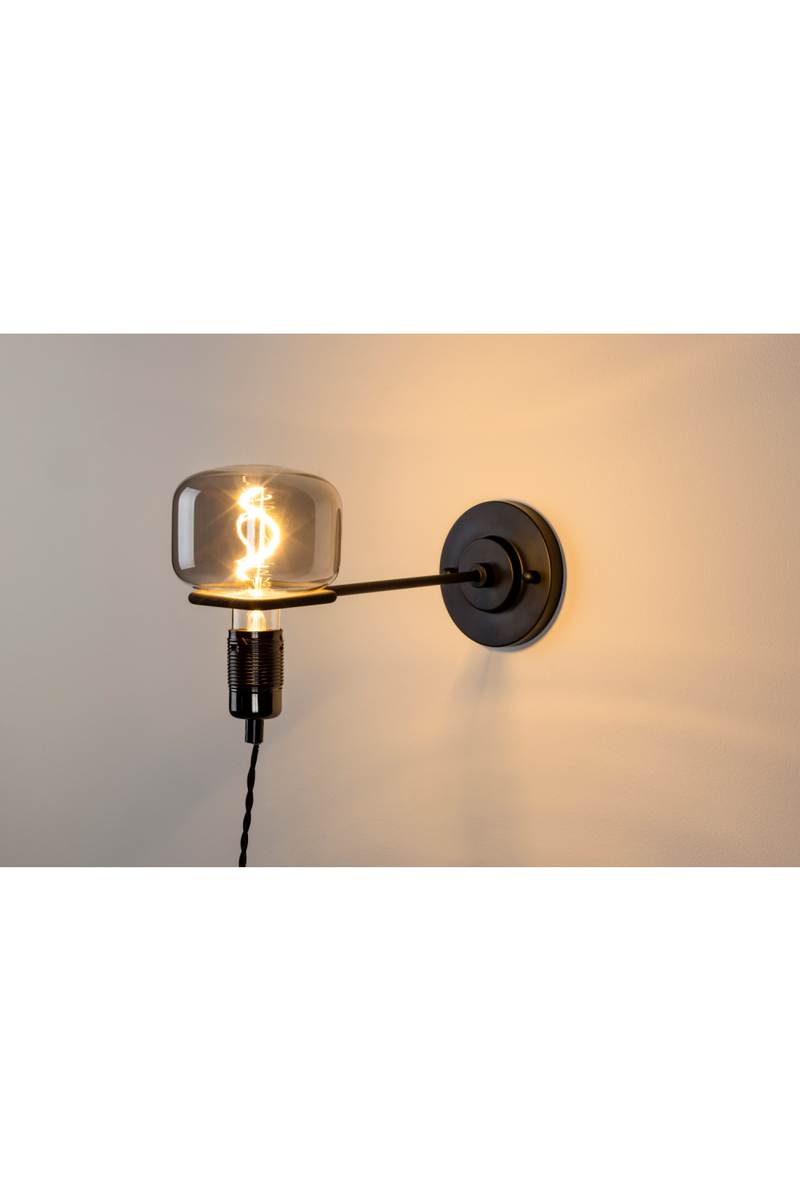 Clear Glass Industrial Wall Lamp | Zuiver Hazy | Dutchfurniture.com