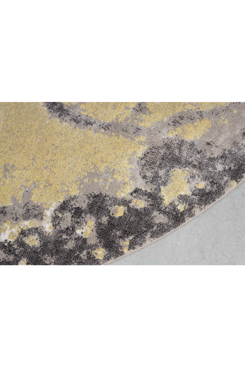 Round Ocher Contemporary Carpet | Zuiver Solar | Dutchfurniture.com