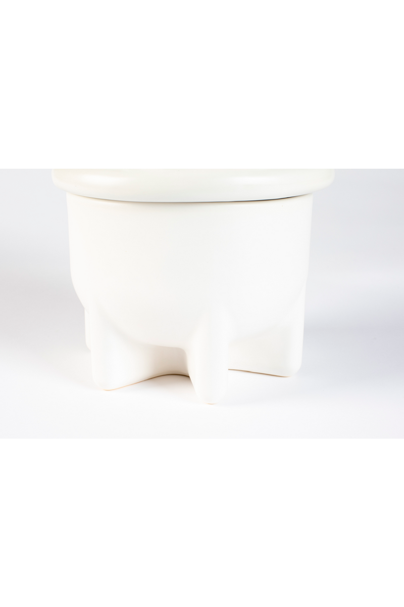 White Ceramic Modern Vase | Zuiver Bassin | Dutchfurniture.com