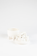 White Ceramic Modern Vase | Zuiver Bassin | Dutchfurniture.com