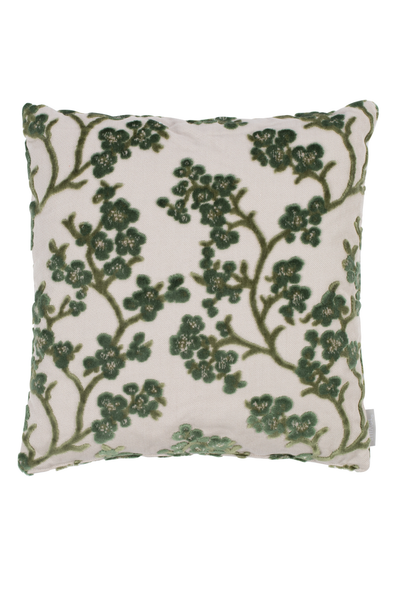 Green floral throw pillows hotsell