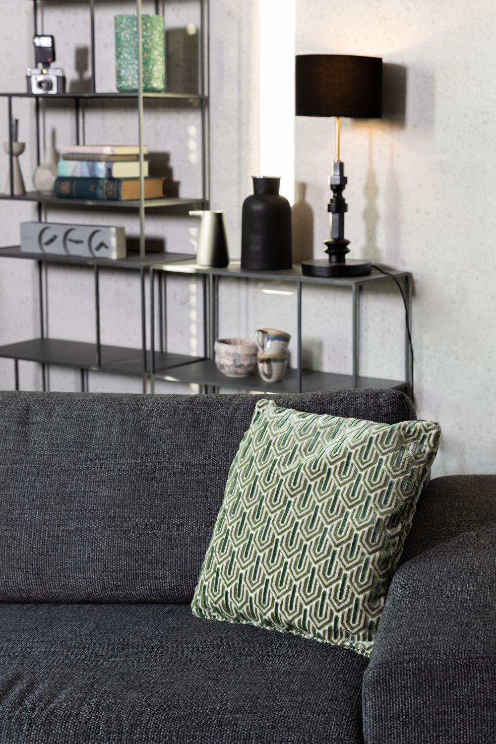 Green Geometric Throw Pillows (2) | Zuiver Beverly | DutchFurniture.com